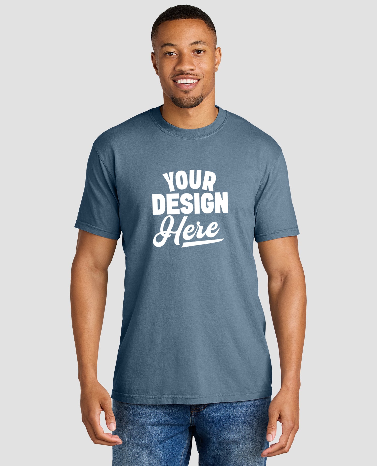 Shirt Mockup Comfort Colors True Navy Comfort Colors Garment-Dyed