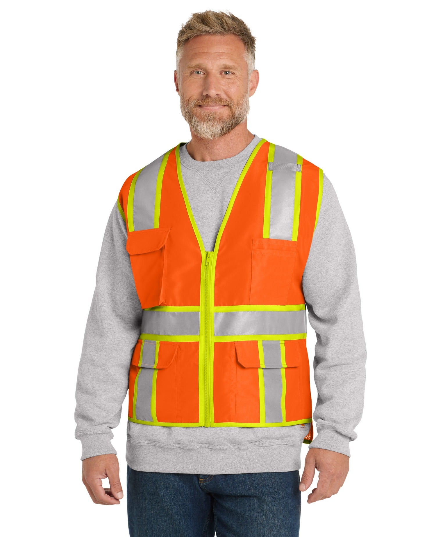 CornerStone ANSI 107 Class 2 Surveyor Zippered Two-Tone Vest CSV105