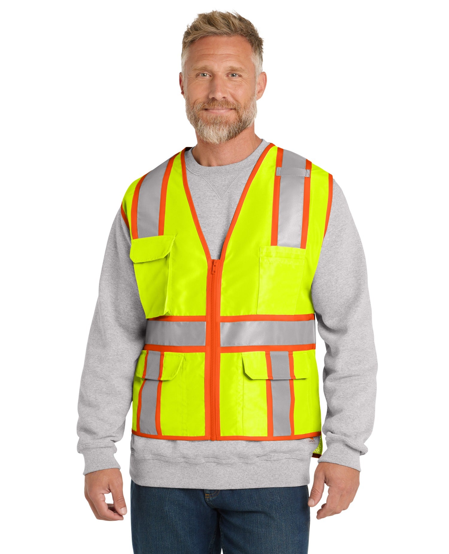CornerStone ANSI 107 Class 2 Surveyor Zippered Two-Tone Vest CSV105