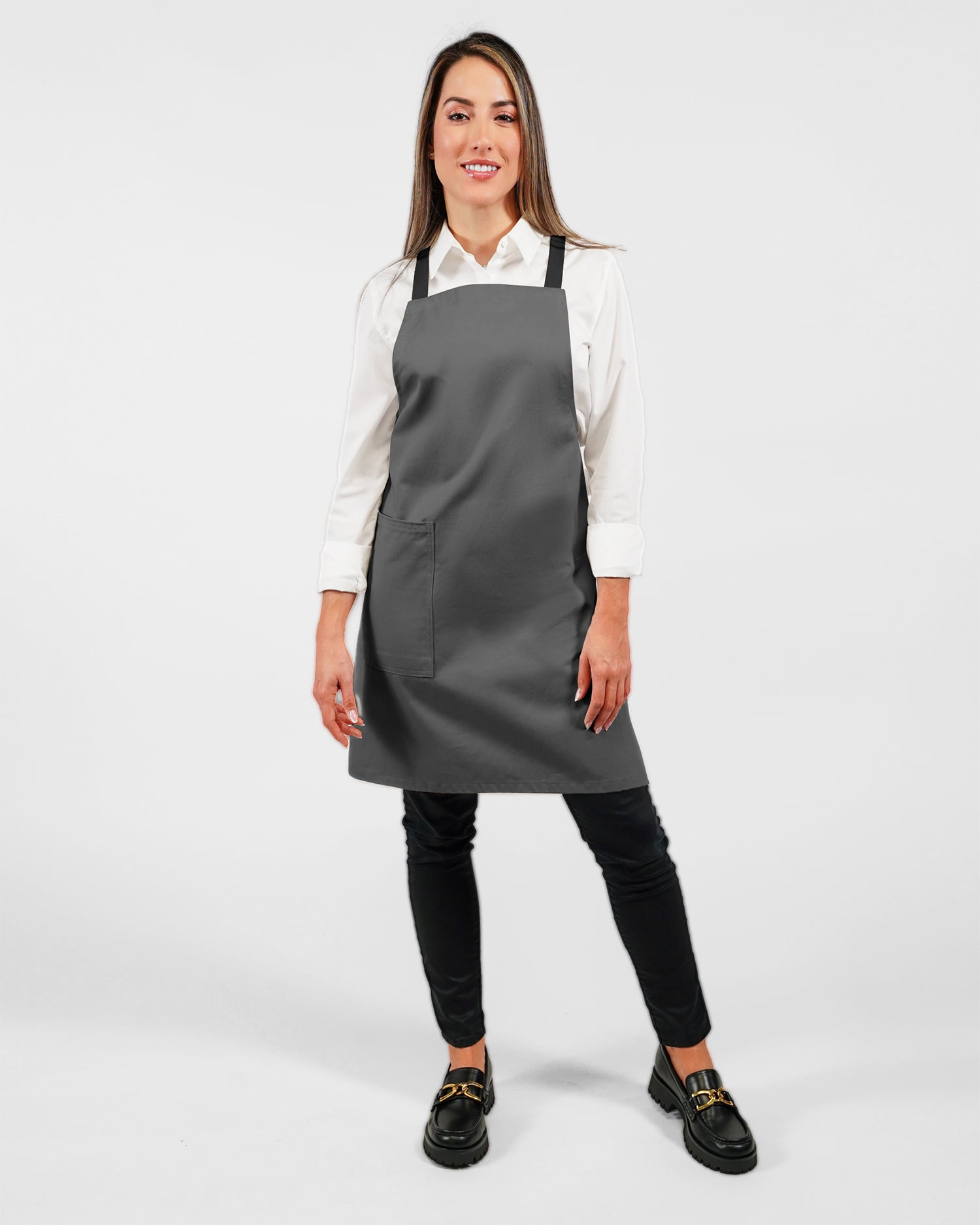 James Bib Apron - Charcoal