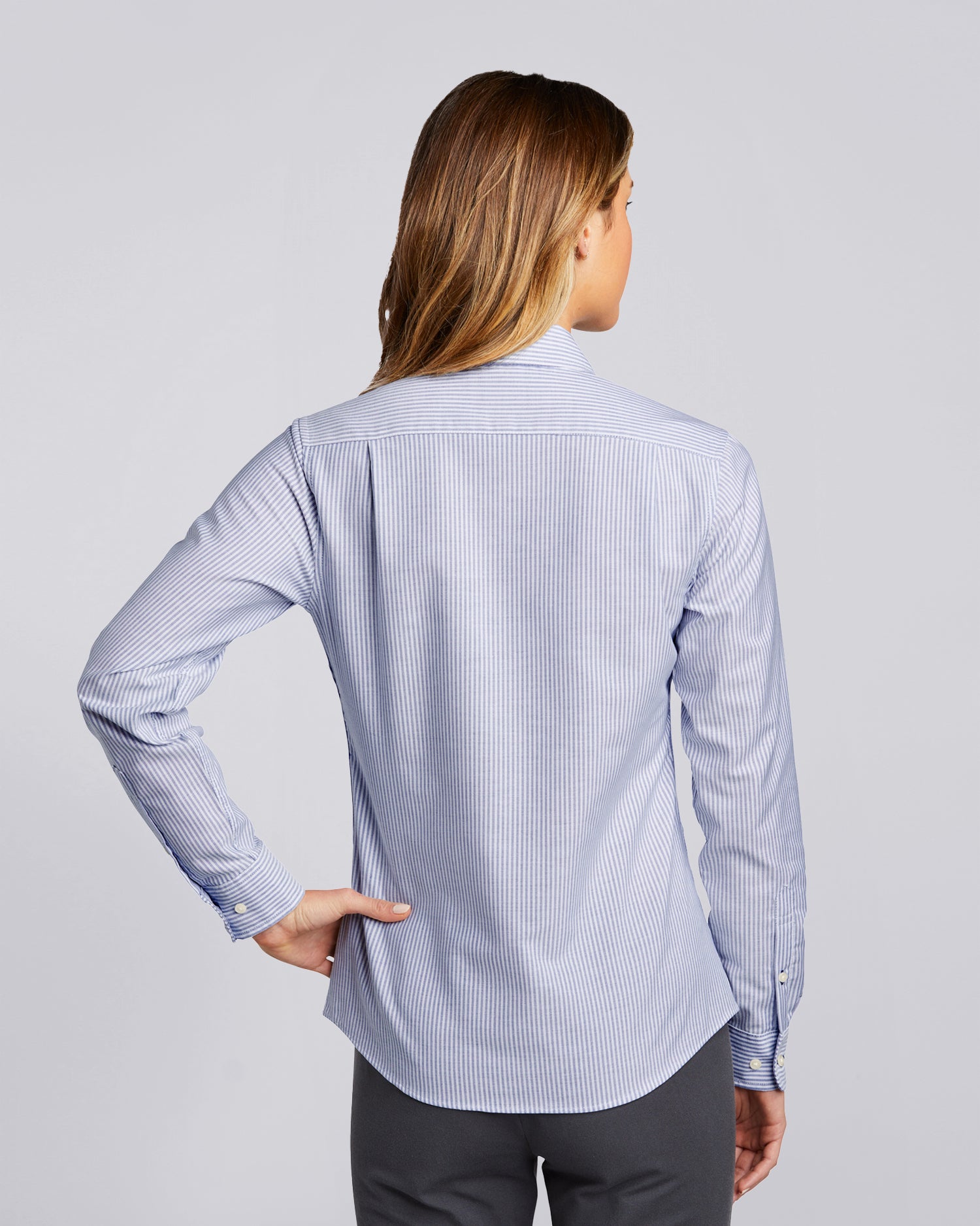 Oxford Stripe Ladies Shirt LW657 - WUE