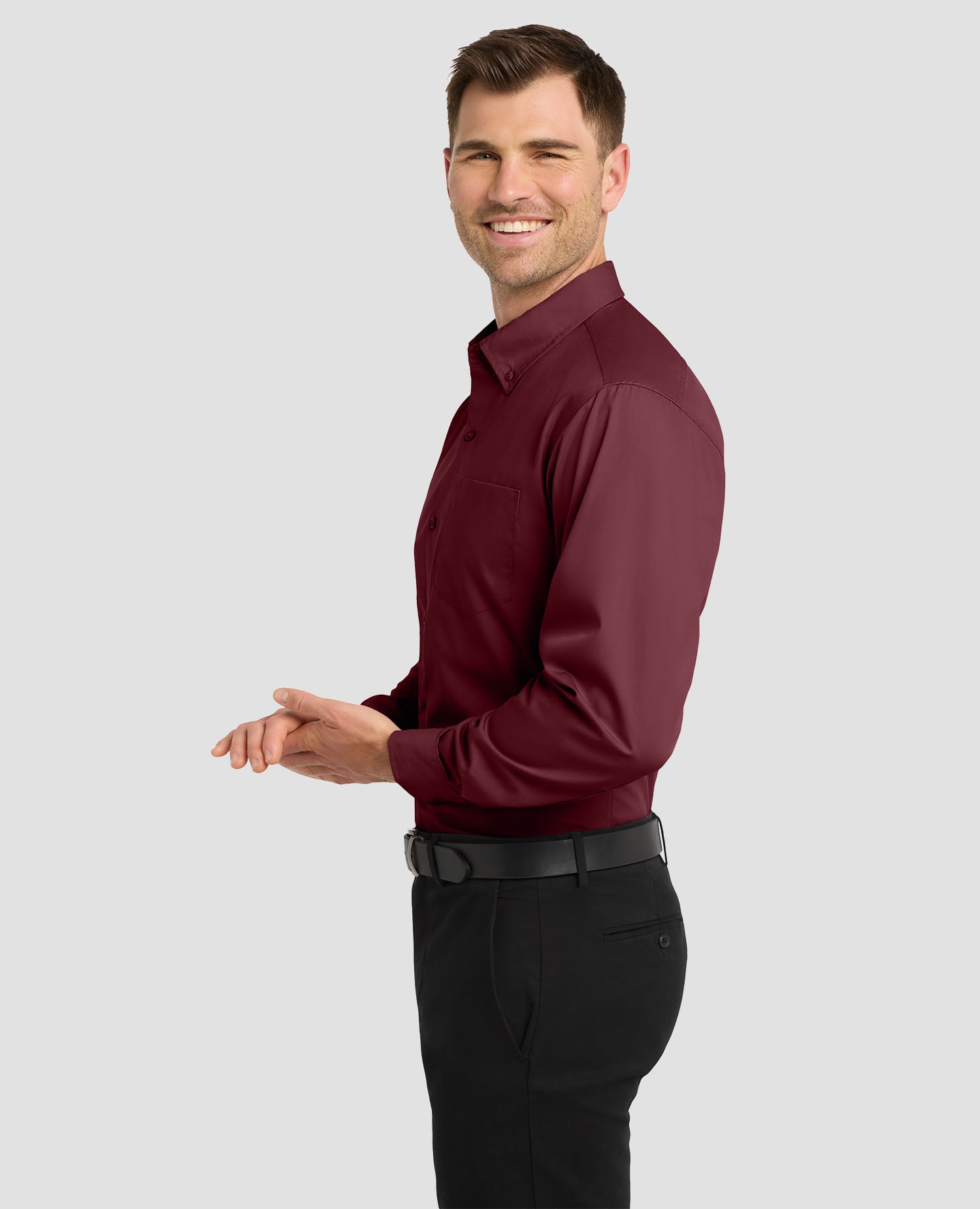 Port Authority Long Sleeve Carefree Poplin Shirt - W100