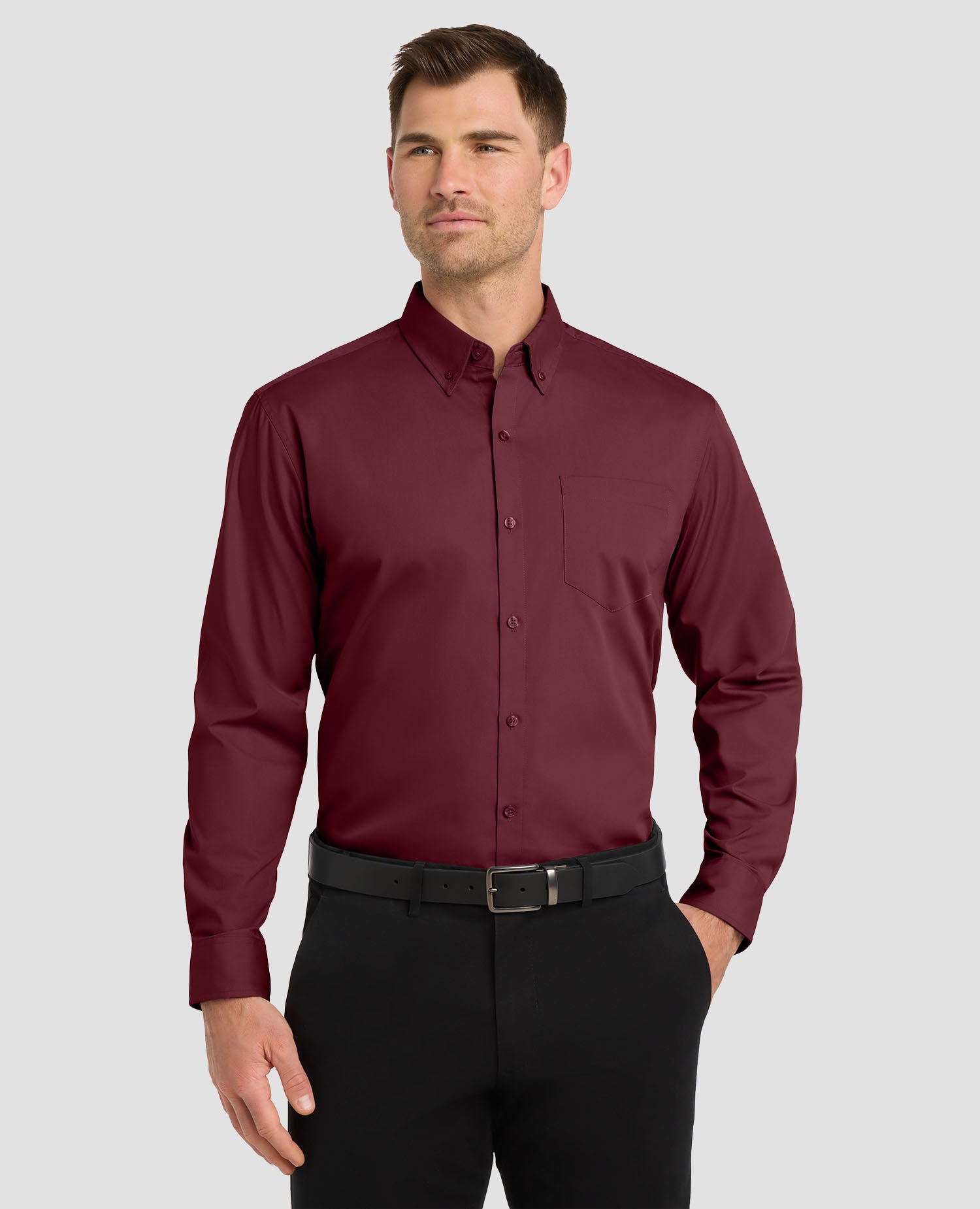 Port Authority Long Sleeve Carefree Poplin Shirt - W100