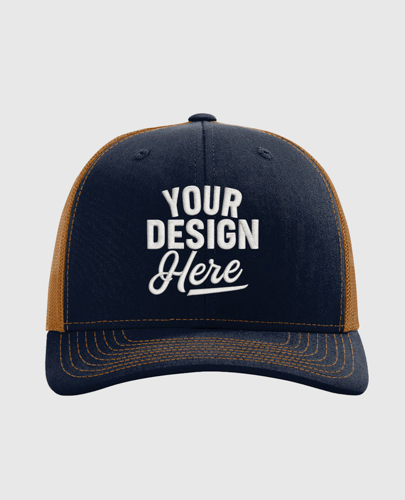 Richardson 112 cap with a Your Design Here sample logo