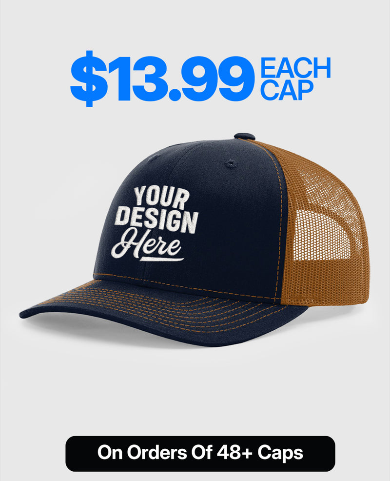 Richardson 112 cap with a sample embroidered logo