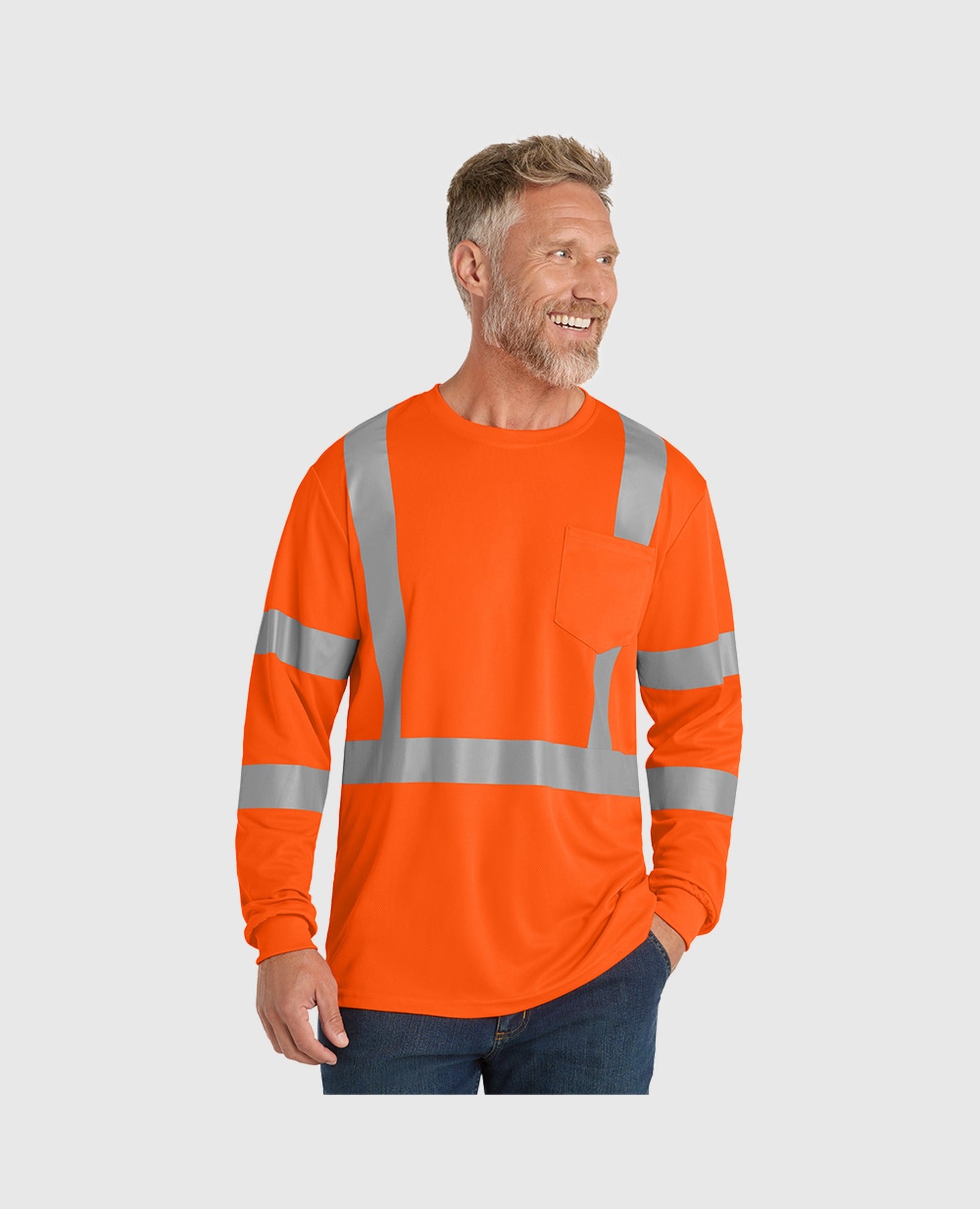 CornerStone ANSI 107 Class 3 Mesh Long Sleeve Tee - CS203