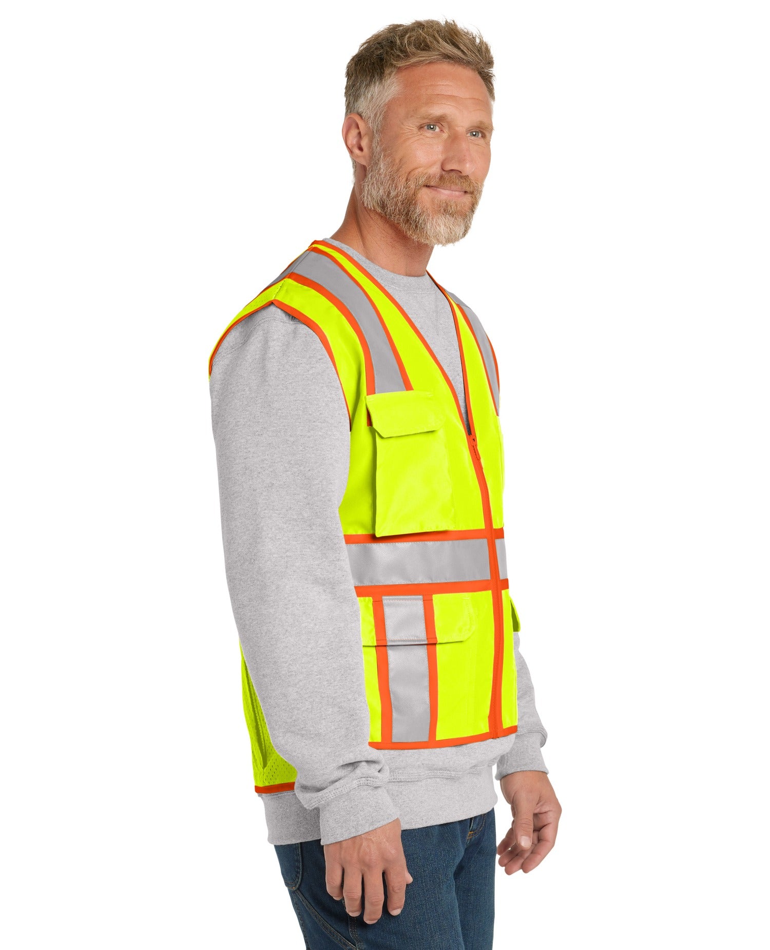 CornerStone ANSI 107 Class 2 Surveyor Zippered Two-Tone Vest CSV105