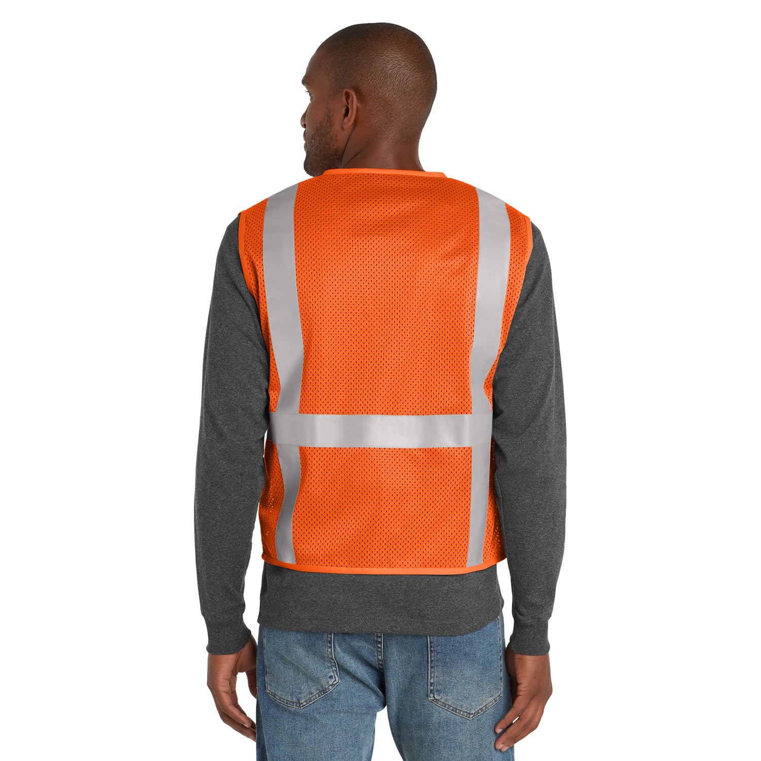 CornerStone ANSI 107 Class 2 Mesh Six-Pocket Zippered Vest CSV104