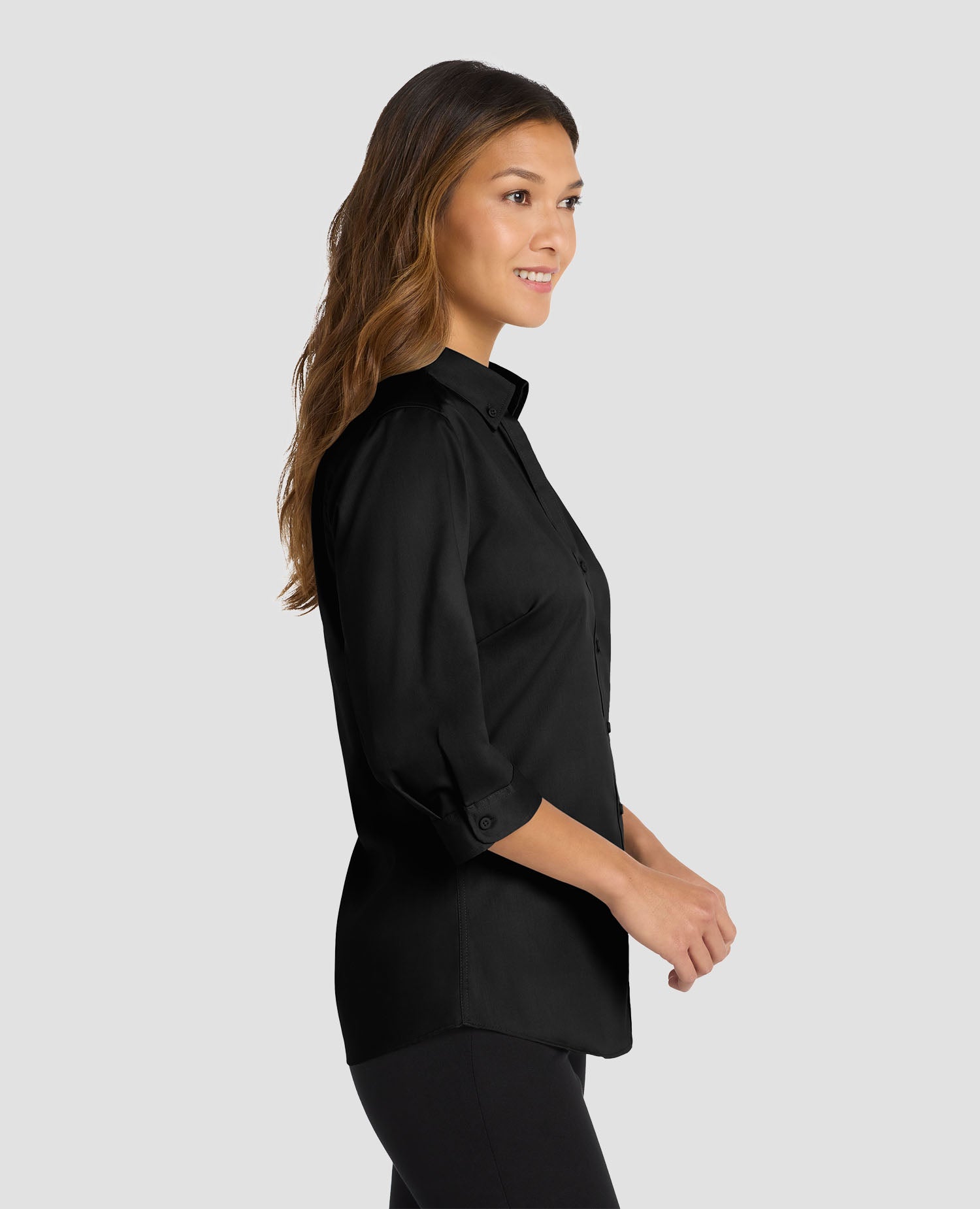 Port Authority Women's 3/4-Sleeve SuperPro Twill Shirt - L665