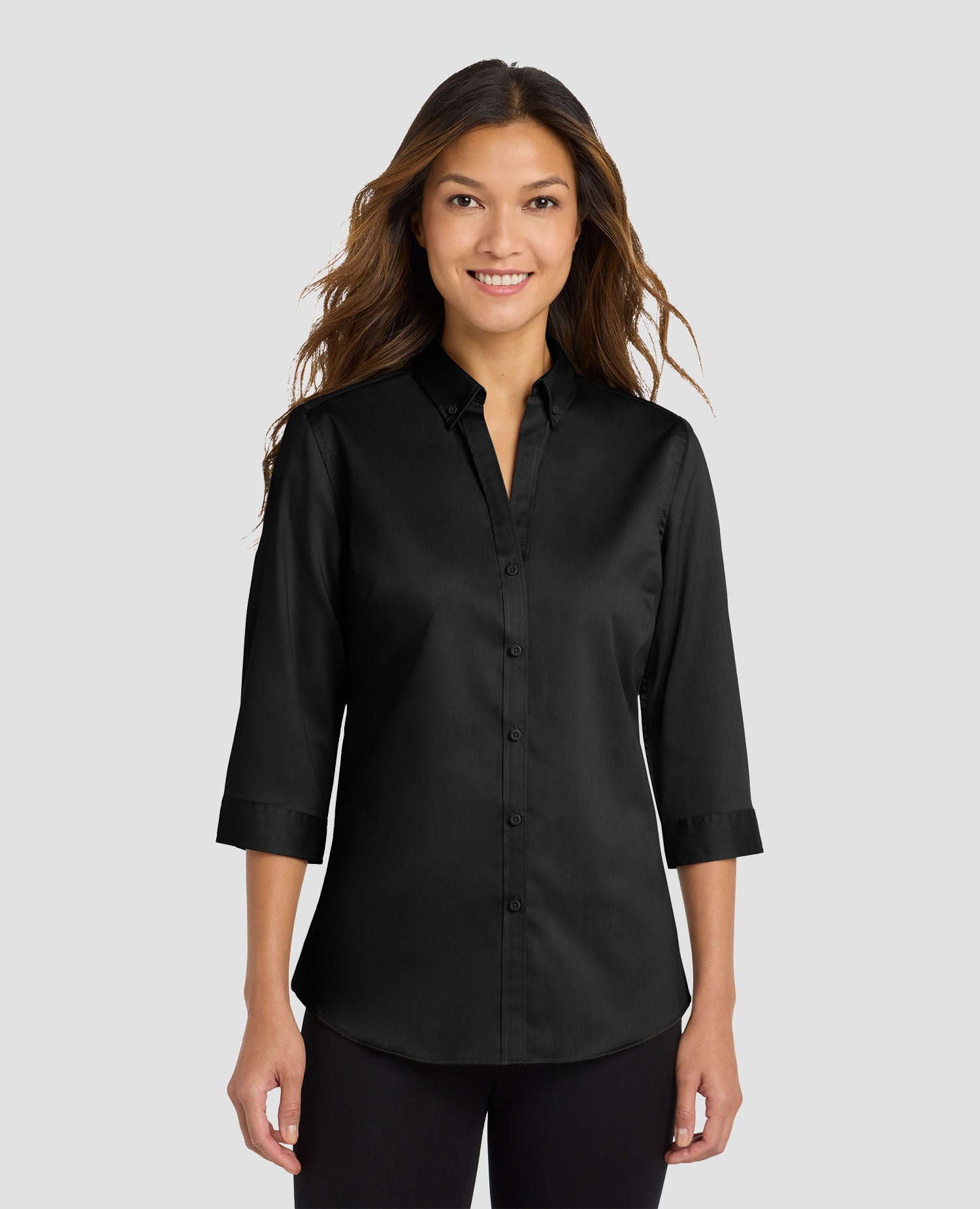 Port Authority Women's 3/4-Sleeve SuperPro Twill Shirt - L665