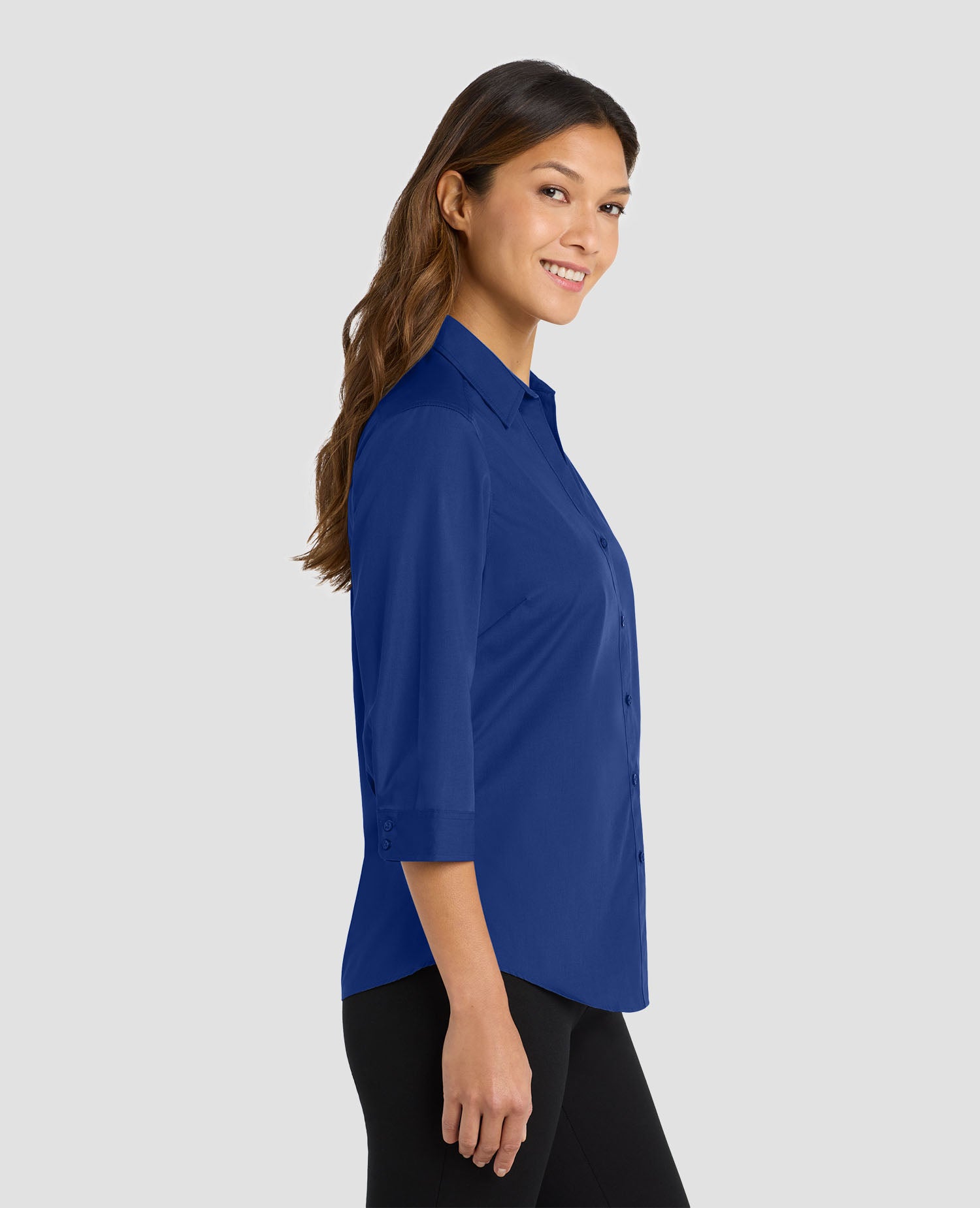 Port Authority Women's 3/4-Sleeve Carefree Poplin Shirt - LW102