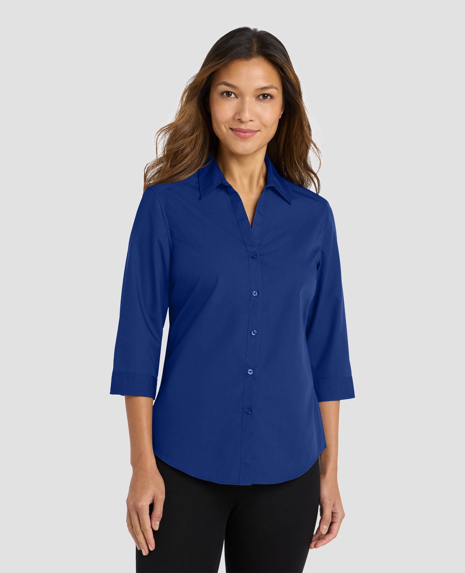 Port Authority Women's 3/4-Sleeve Carefree Poplin Shirt - LW102