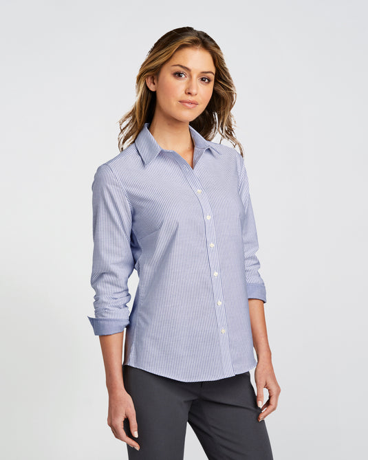 Oxford Stripe Ladies Shirt LW657