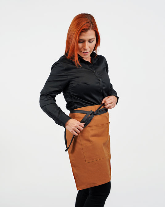 Marietta Waist Apron - Carmel/Black