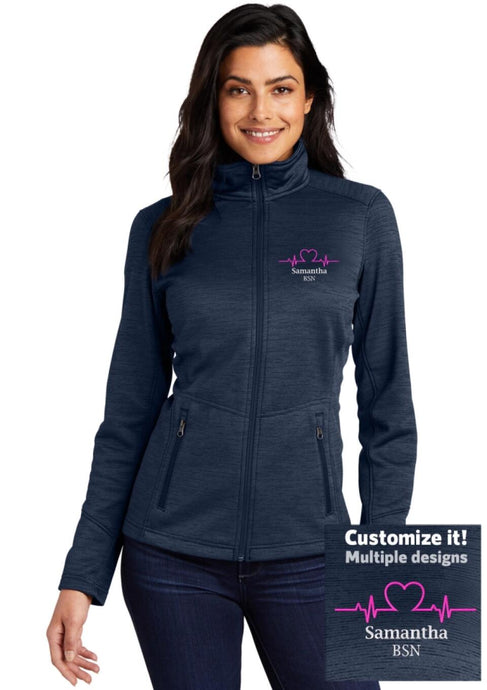 Ladies Digi Stripe Personalized Nurse Jacket - L231