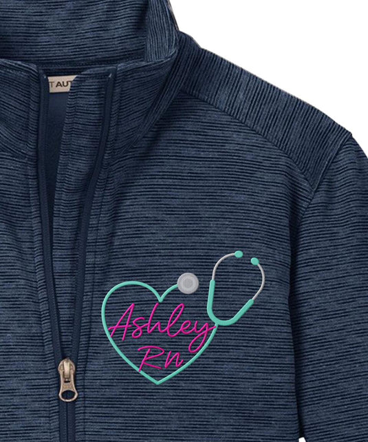 Ladies Digi Stripe Personalized Nurse Jacket L231 WUE